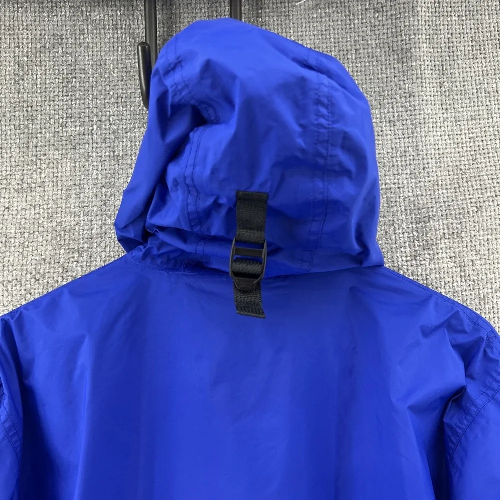 LL Bean Vintage Mens Small Gore-Tex Blue Anorak Nylon Windbreaker Hooded Outdoor